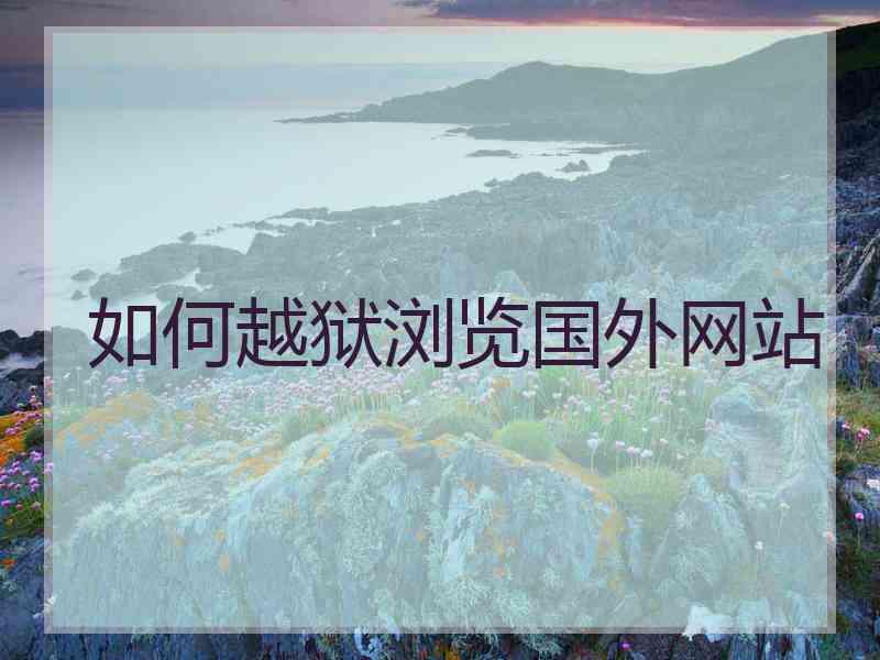 如何越狱浏览国外网站