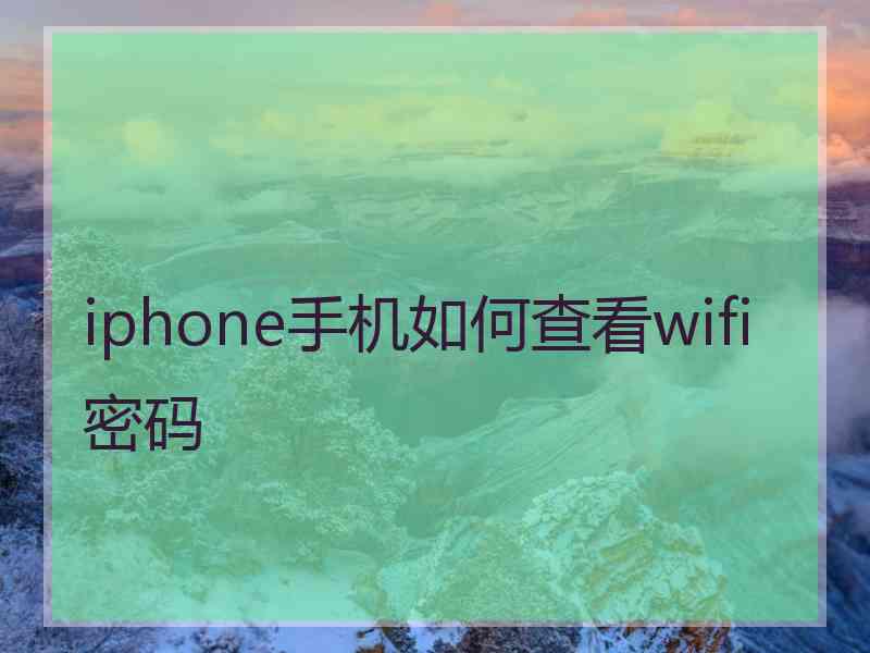iphone手机如何查看wifi密码